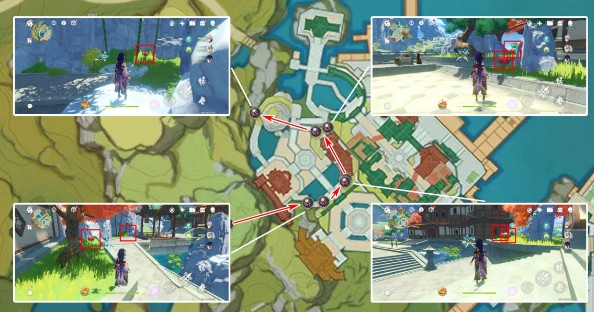 原神4.1霓裳花快速采集路线