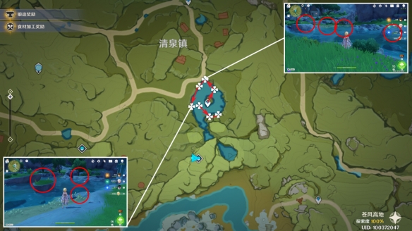 原神4.1嘟嘟莲采集路线图分享