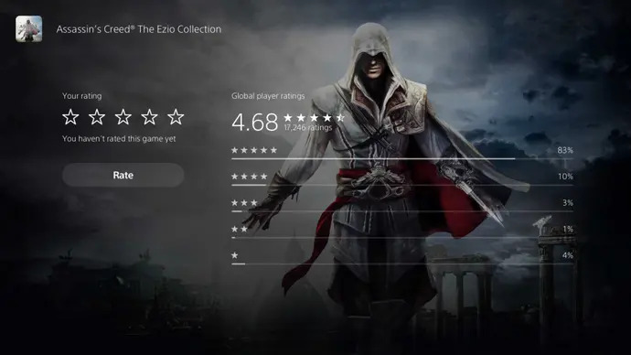 索尼为PlayStation Store新增游戏星级评定系统