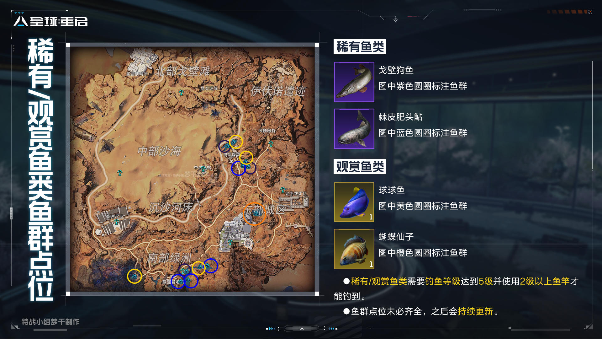星球重启稀有鱼点全位置整理