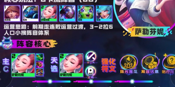 金铲铲之战s10KDA芬妮玩法配置