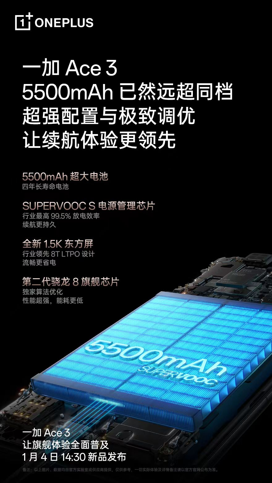 一加Ace 3明日发布 性能、屏幕、影像、续航全面领先同档