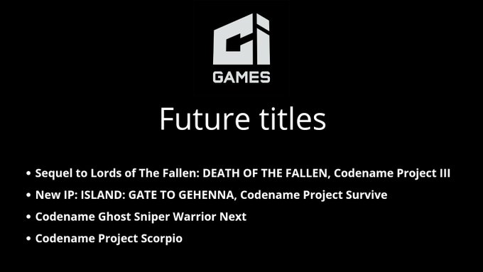 《堕落之主》发行商CI Games后续新作详情曝光！