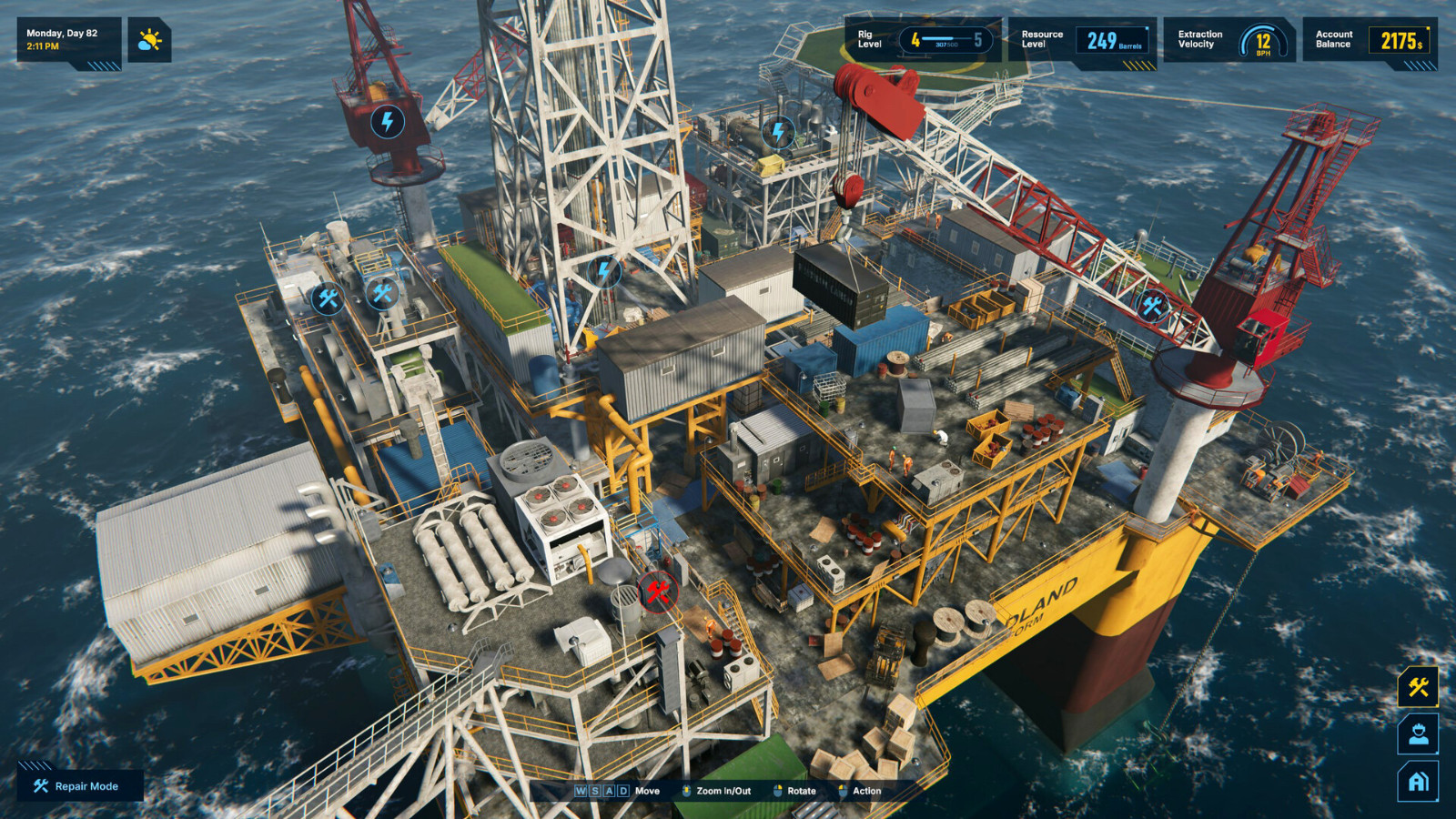 海上钻井平台运营模拟游戏 《Oil Rig Simulator》Steam页面公布