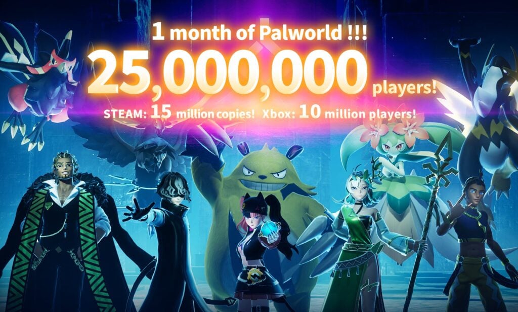 《幻兽帕鲁》Steam销量破1500万 Xbox玩家数破1000万