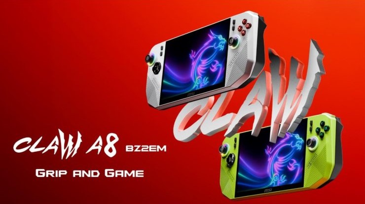 微星发布AMD芯片Claw A8掌机：锐龙Z2Extreme加持